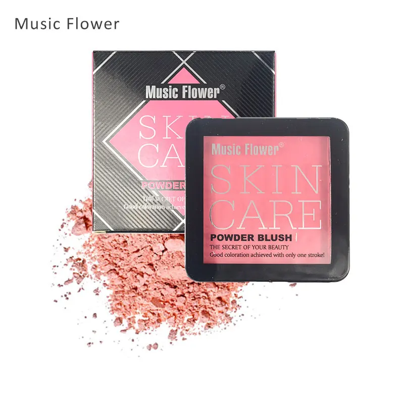 

Music Flower Cheek Blusher Makeup Palette Natural Blush Bronzer Mineral Powder Blushes Charming Cheek Color Professional Blusher