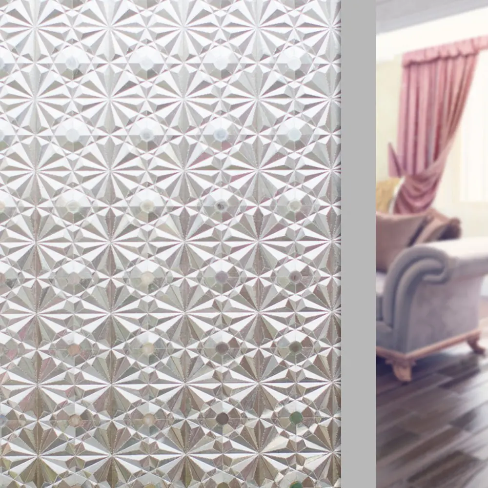 

3D Window Film, Non-Adhesive & PVC Static Glass Film, 99% Anti-UV and Heat Control for Home, Office, 17.7 by 78.7 Inches