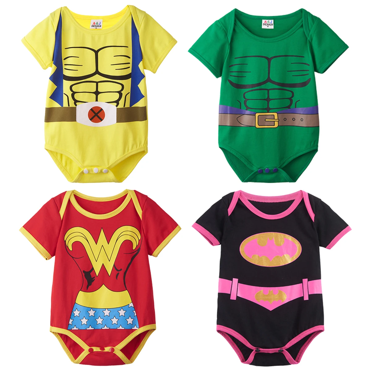 Buy Baby Girls Boys Funny Superhero Bodysuit Infant