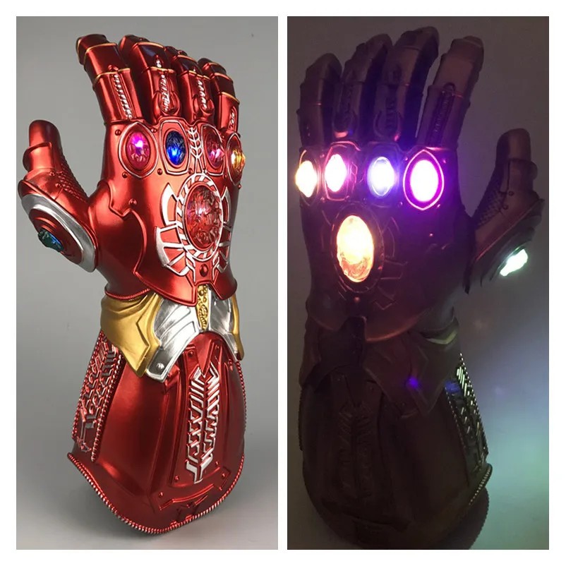 

New Avengers Endgame Marvel Iron Man Infinity Gauntlet Tony Stark Cosplay Gloves Thanos Avengers LED Glove Prop Robert Downey Jr