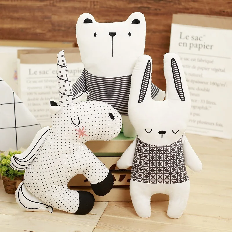 

40cm Unicorn Plush toy Soft Toy Rabbit Stuffed Toy Cute Bear Cushion Ins Unicornio Kawaii Pillow Toys for Children Birth Gift