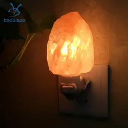 Ручной резной Гималайская кристаллическая соль лампа Рок Камень лампа прикроватная ночник Настенный светильник с вкл/выкл штепсельная