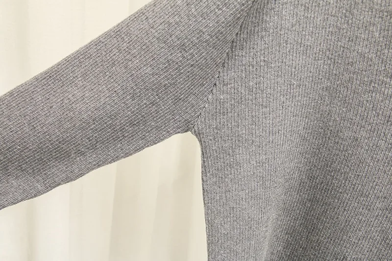 Backless Sweater Women Pullovers Plus Size High Street Solid Long Sleeve Slim Knitted Sweater Gray Black SWM1229 Backless Sweater Women Pullovers Plus Size High Street Solid Long Sleeve Slim Knitted Sweater Gray Black SWM1229