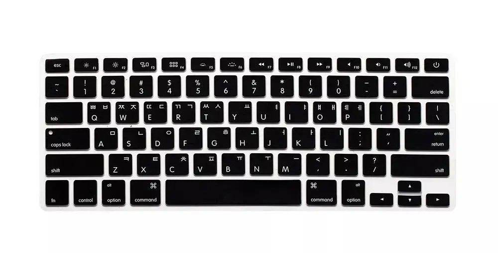 Защитный чехол для клавиатуры с корейскими буквами Macbook Air Pro Retina обложки ноутбука