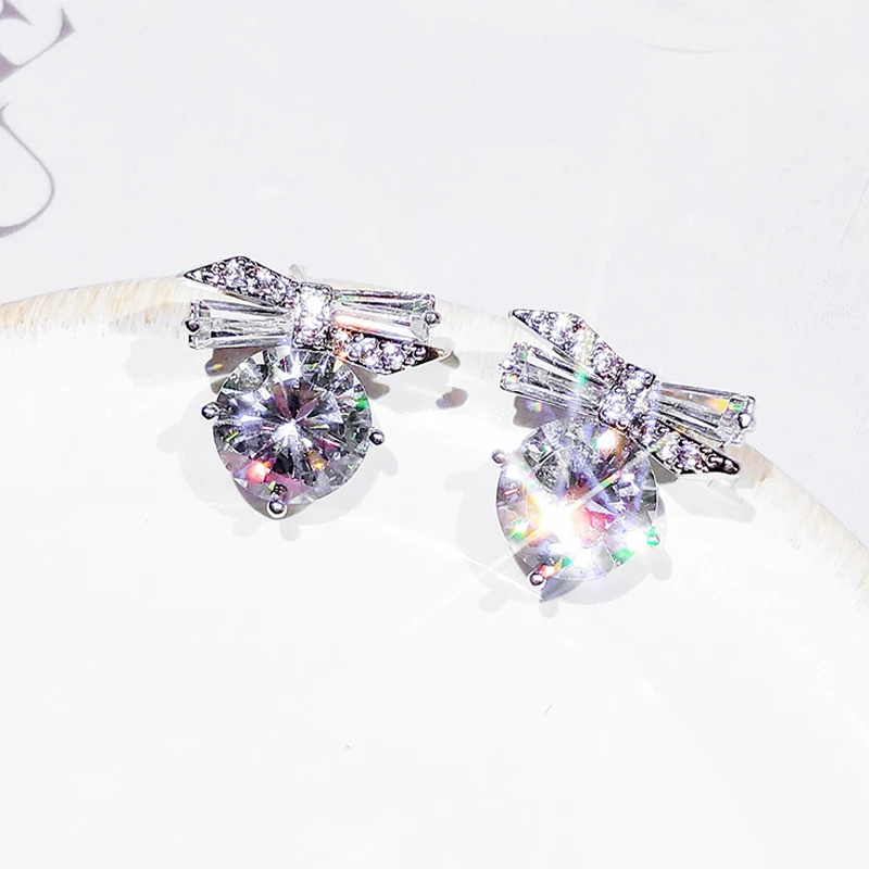 silver stud earrings 925 jewelry women (3)