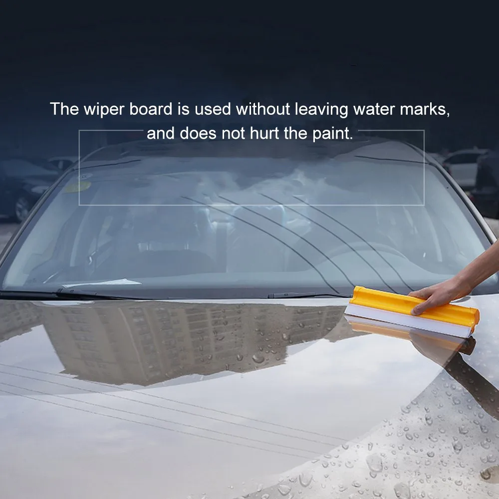 Double Row Silicone Wiper Car Wiper Board Cars Window Wash Clean Wiper Car Water Scraper Auto Snow Shovel Car Washing Tools