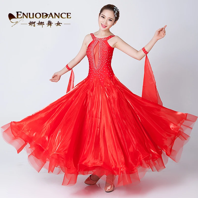7 видов цветов платье для бальных танцев на заказ|ballroom dance competition dresses|standard ballroom