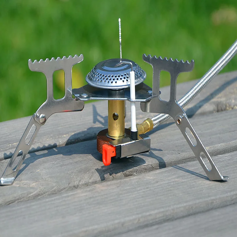 

Outdoor long tank changer Split type burner head special interface gas tank adapter kitchen home life with electronic ignition