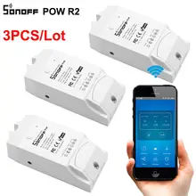 3 шт. Sonoff Pow R2 измерение энергопотребления Wi-Fi выключатель питания устройство мониторинга энергии отчет об использовании энергии для умного дома