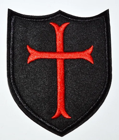 Cross Knight Shield Navy Seal Devgru Red Usa Army Tactical Swat Patch