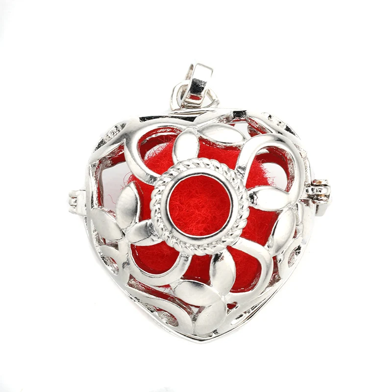 MODKISR New Arrival 6pcsTrendy Hollow Cage Filigree Ball Box Essential Oil Diffuser Locket Pendants Heart Jewelry Without Chain | Украшения