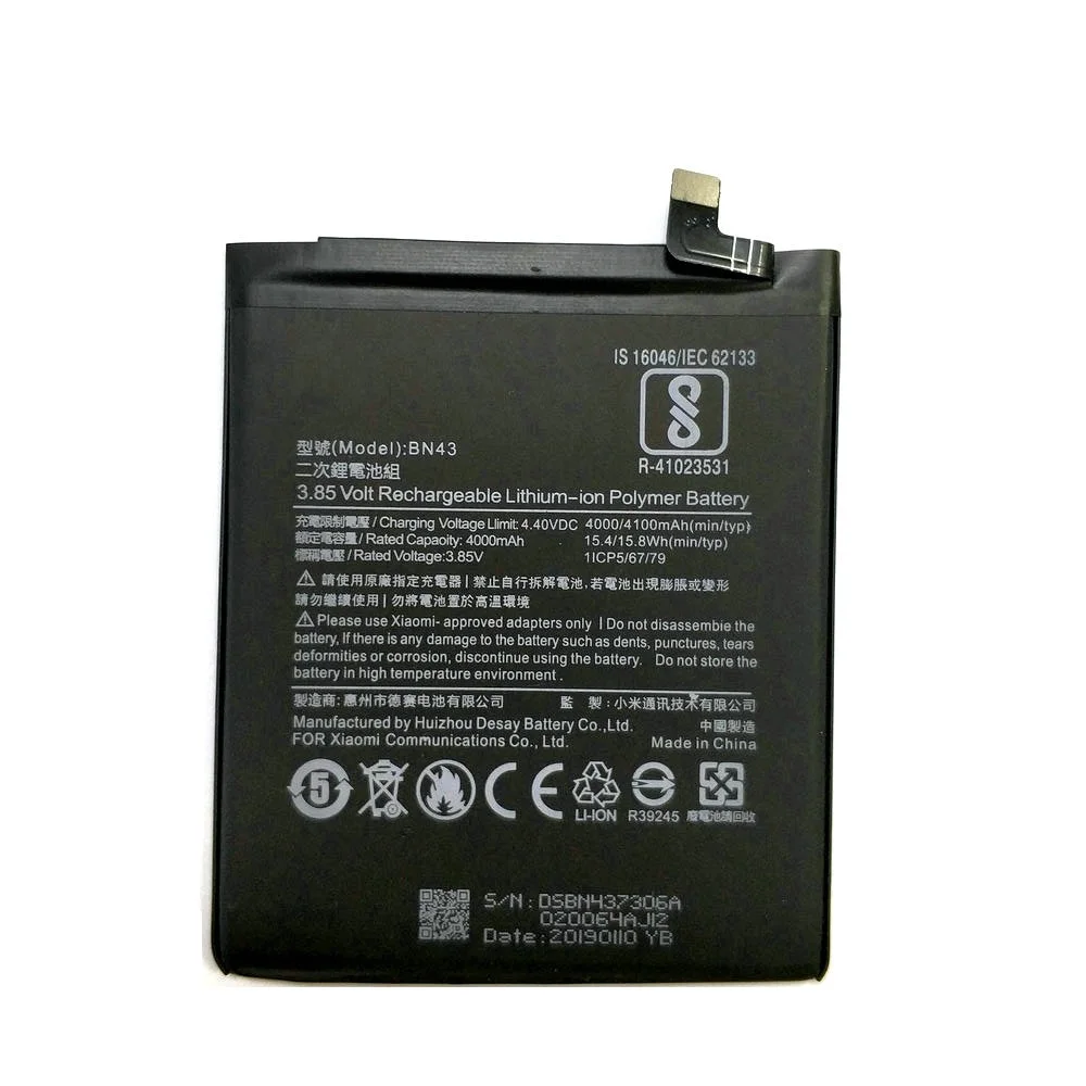 

New 4100mAh BN43 Battery Replacement for Xiaomi Redmi Note 4X Battery 4 X 5.5 inch Phone Batteries + Tracking Code