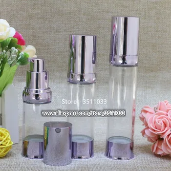 

20pcs Purple Transparen Airless Bottle Vacuum Pump Lotion Eye Cream Cosmetic Container Travel Airless Pump Bottle 20ml 30ml 40ml