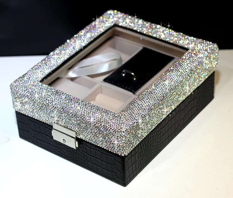 Обручальное кольцо поле Смотреть хранения шкатулка подарочные коробки для хранения свадебные подарки