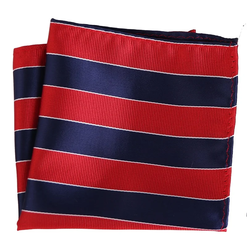 Роскошные Для мужчин платок в полоску клетчатый тканые платки носовой платок из полиэстера Бизнес платок полотенце для сундуков 25*25 см