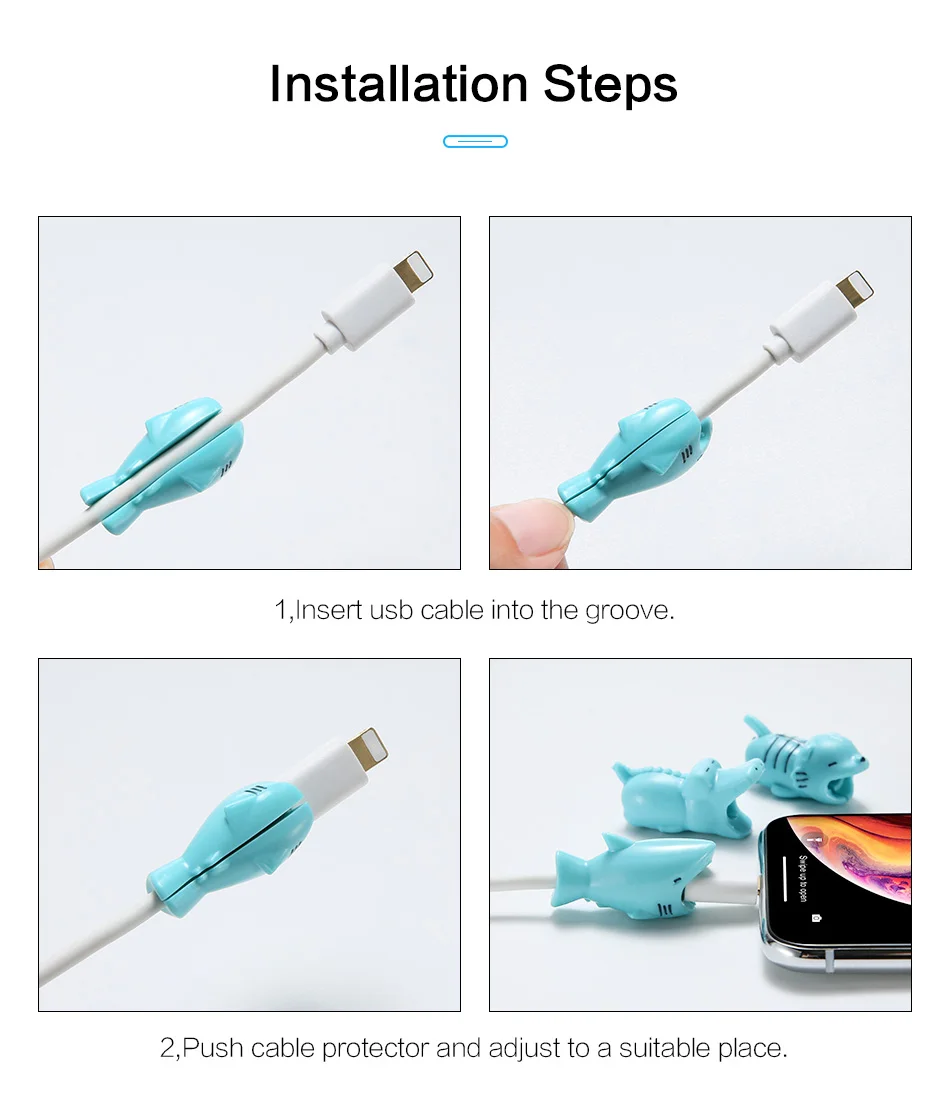 RAXFLY милые животные кабель протектор для iPhone samsung USB кабель Защита Анти-сломаются USB шнур Энергосбережение управление Кабельный органайзер