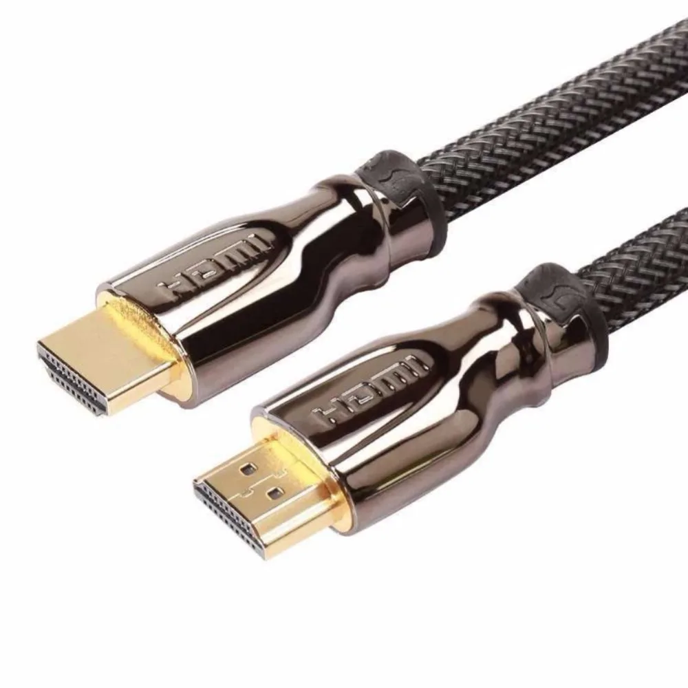 V2.0 высокое Скорость HDTV 4 K HDMI кабели 1 м 2 м 3 м 5 M Плетеный Ultra HD HDMI кабель Новый