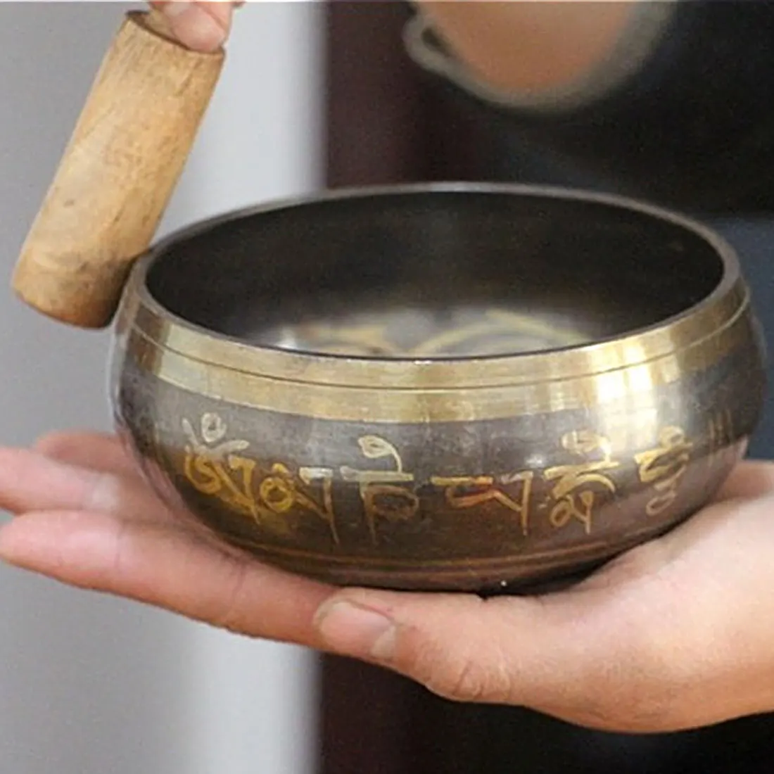 Буддистский Тибетский чаша тибетская Поющая чаша Йога Тибетский буддизм, латунь чаша декоративная-настенные блюда украшение дома
