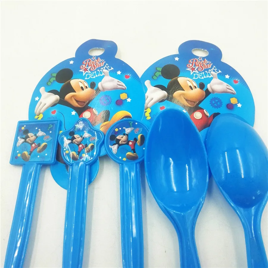 10 шт. пластиковые ложки с Микки Маусом|party supplies birthday|party favorsparty |