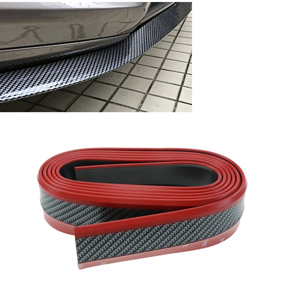Universal Car Bumper Protectoer Car Front Lip Spoilers 2.5M Rubber Exterior Bumper Lip Strip Car