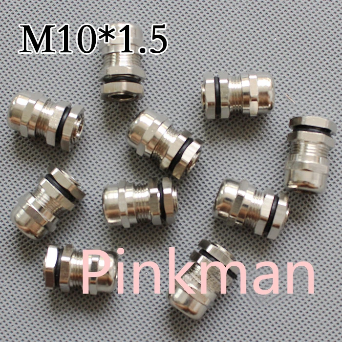 10 шт. Метрическая Системы M10* 1,5 Никель латунные кабельные вводы применить к кабелю 3-6,5 мм