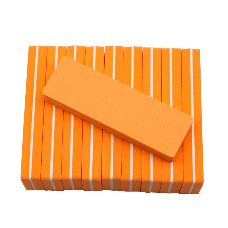 12 шт./лот 100/180 буферный блок Оранжевый Мини кубом профессиональная пилка для ногтей для UV гель-лака Файла наждачной бумагой маникюрный