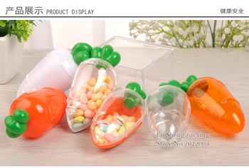 

Cute Carrot Shape Candy Box Chocolate Sweet Favor BoxWedding Party Baby Shower Favor Gift Flower Decoration100pcs/lot