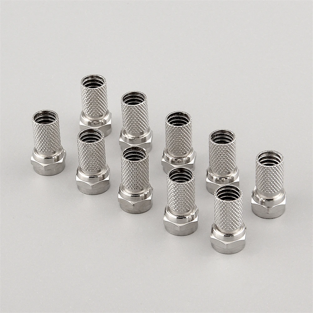 

Gizcam 10 pcs F Digital Virgin Terminal Connector Cable TV SCREW coax plug SAT RG6 CT100 WF100 TX100 H109F
