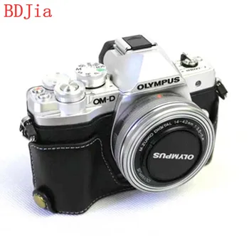 

Genuine Cowhide Leather Half Body Camera Case Base For Olympus EM10III EM10 MarkIII With Battery Opening,Free Shipping