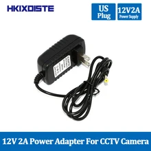 HKIXDISTE AC DC адаптер DC 12 В 2A AC 100-240 В переходник адаптер Зарядное устройство блок питания США штекер черный