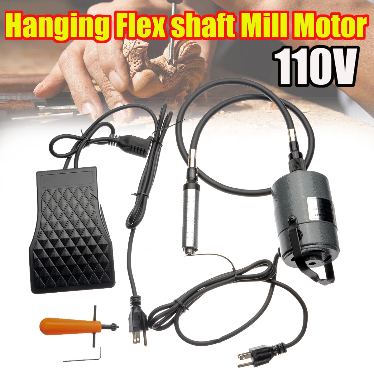 

New Hanging Flexible Mill Motor Jewelry Design and Repair Tool Kits 380W 4mm Engraving Engraver Machine