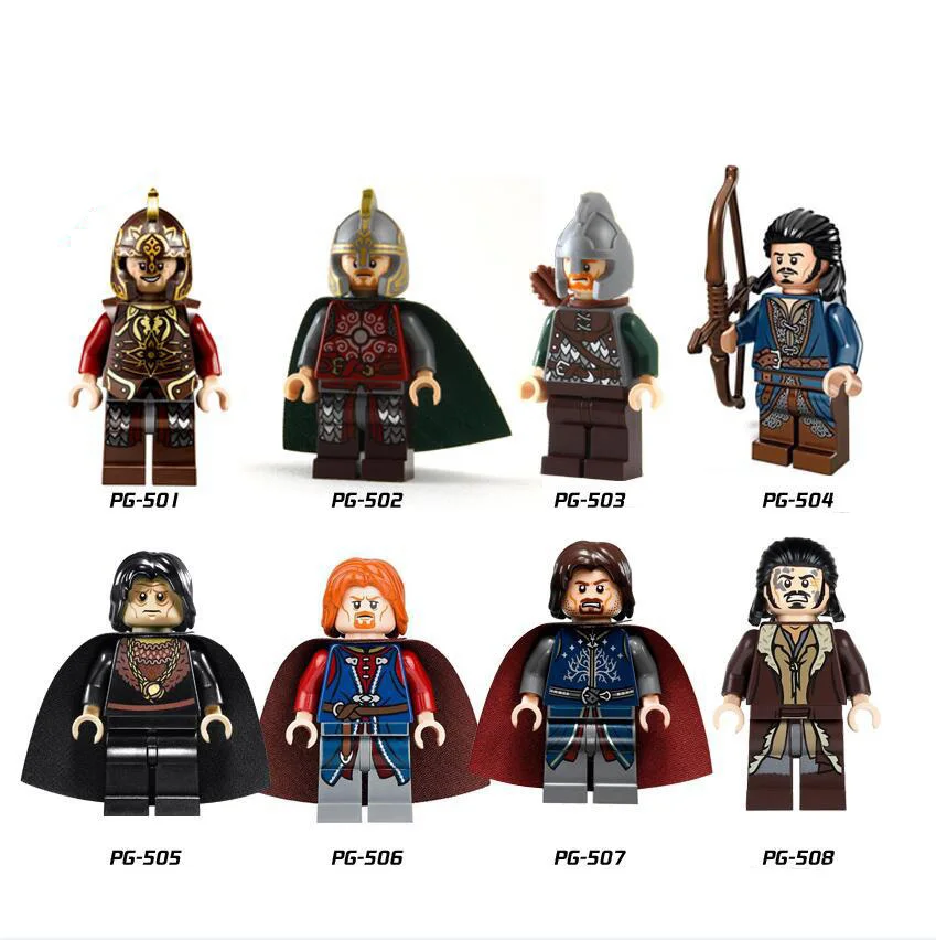 

Legoings Pingo blocks original Pingo Blocks PG8148 Ring King Series Assembled Man Bags Frodogan Shufufu Mayor Elf King