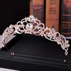 Tiaras doradas y coronas de lujo para mujer, joyería de perlas de cristal para el cabello, diademas de Reina, accesorios para el cabello de boda ► Foto 3/6