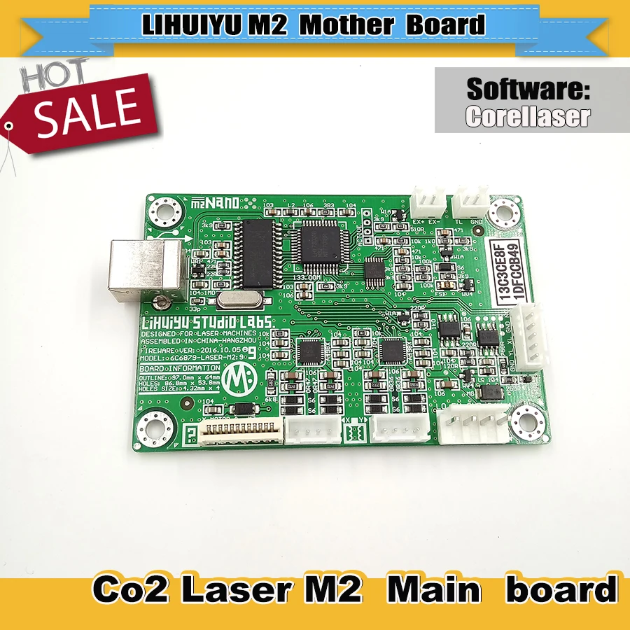 

DIY CO2 Mini Laser Stamp Rubber Engraving Engraver LIHUIYU M2 Mother Main Board Control System