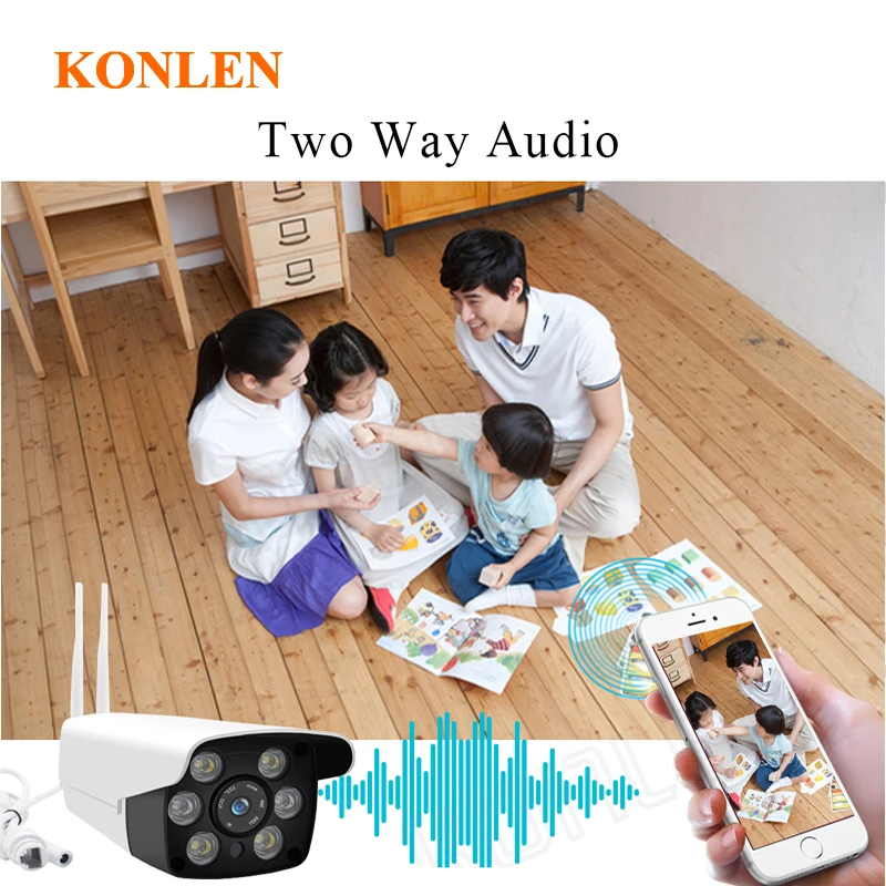 KONLEN wifi ip камера безопасности уличная 1080 P CCTV видео наблюдение проводная