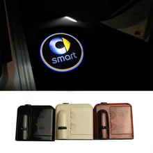 2X Wireless Projector Light Courtesy Logo Shadow Ghost Light Laser Projector Magnet Sensor Lamps Kit for Benz Smart Wireless