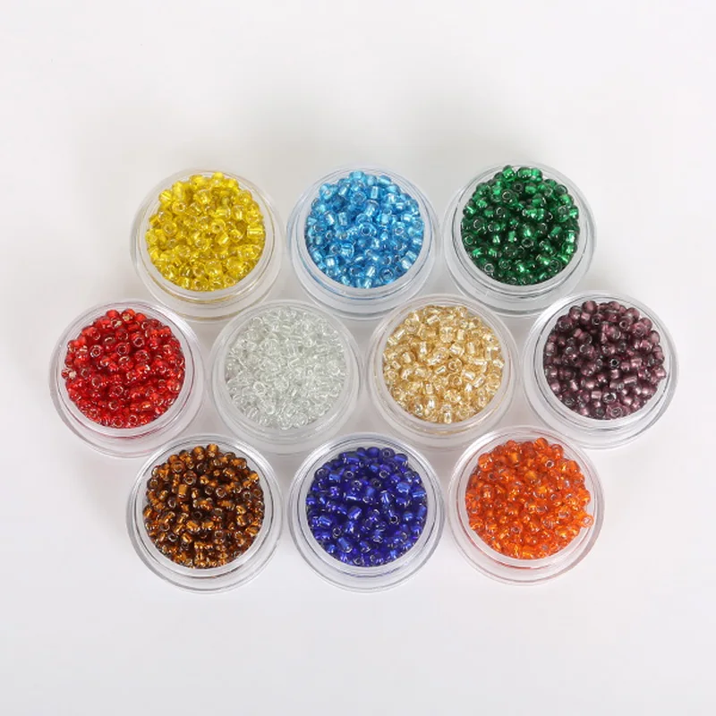 10 colors 4mm 600pcs Silver Color Lined Czech Glass Seed Beads Spacer Loose beads For Jewelry Making DIY Necklace Accessories | Украшения и