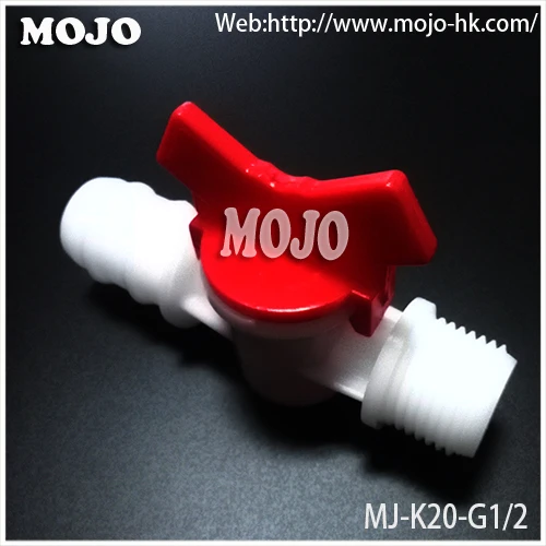 

Free shipping!(50pcs/Lots) MJ-K20-G1/2 Water valve for barb:20mm to Male thread:G1/2" diameter garden irrigation water faucet