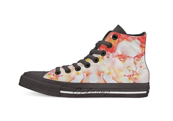 

FEDERICO GARCIA LORCA watercolor portrait High Top Canvas Shoes Flat Casual Custom Unisex Sneaker Drop Shipping