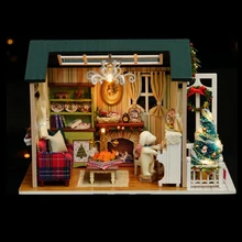 CuteRoom Z-009-A кукольный домик ручной работы DIY Кукольный дом миниатюрный комплект коллекция Рождественский подарок с легкой игрушкой для детей