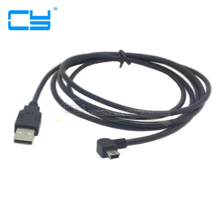 Left angled angle 90 degree usb 2.0 micro B male to A male data charge cable 1m