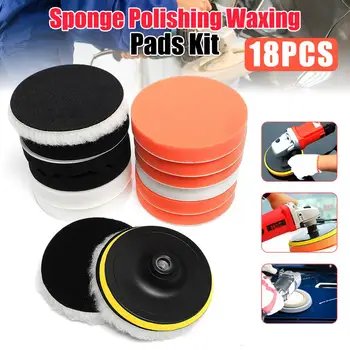 

18pcs/Set Polishing Foam M14 Thread Wool Buffing Pad Kits For Auto Car Polishing Buffer With Backing Pad Car Removes Scratches