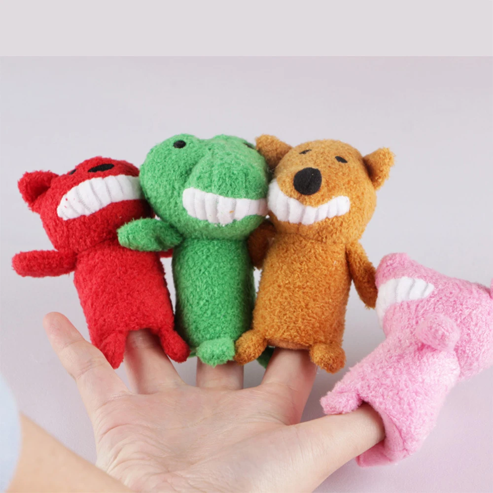 Cute Smile Animals Finger Puppets Toys Tell Story Interactive Funny Toy