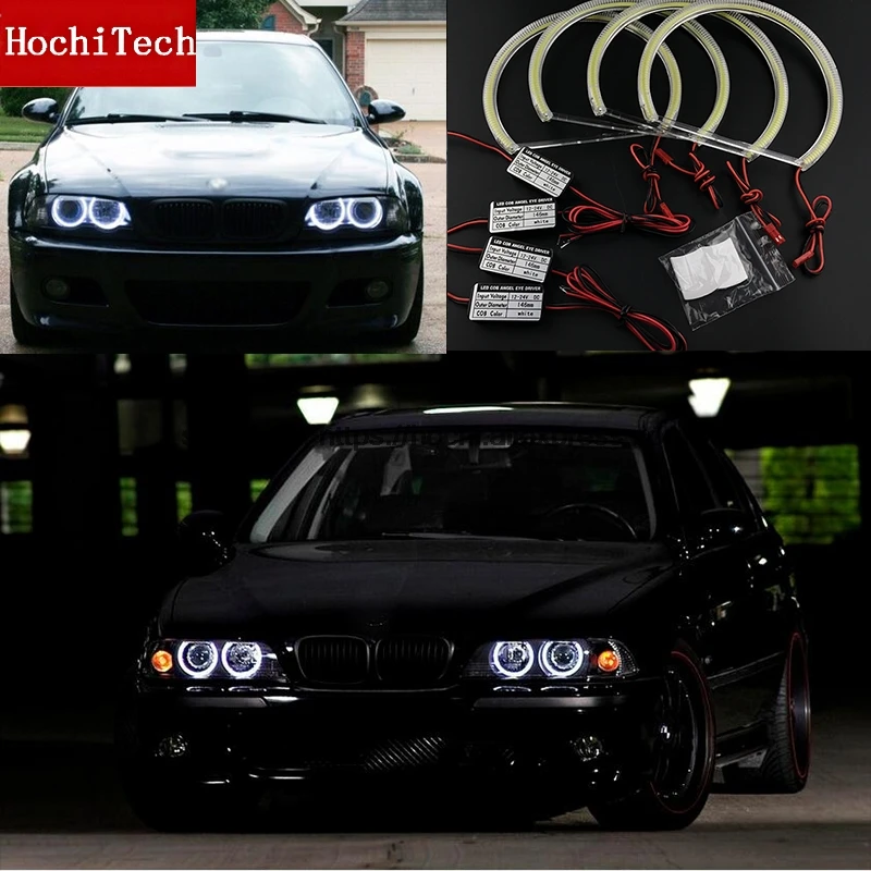 Светодиодный светильник COB белого цвета без ошибок с проектором для BMW E36 E38 E39