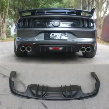 

Black Primer PU 4 Outlet Car Rear Bumper Spoiler Lip, Auto Car Rear Bumper Diffuser Lip For Ford Mustang 2018 2019 2020