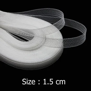 

[IuBuFiGo] Free Shipping 0.6" 1.5cm Flat Hard Stiff Plain Crins Horsehair Crinolines Braid