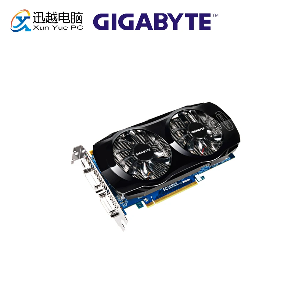 Gigabyte GV-N560OC-1GI видеокарты 256bit GTX 560 1024 MB GDDR5 DVI для Nvidia Geforce GTX 560 оригинальная б/у видеокарта