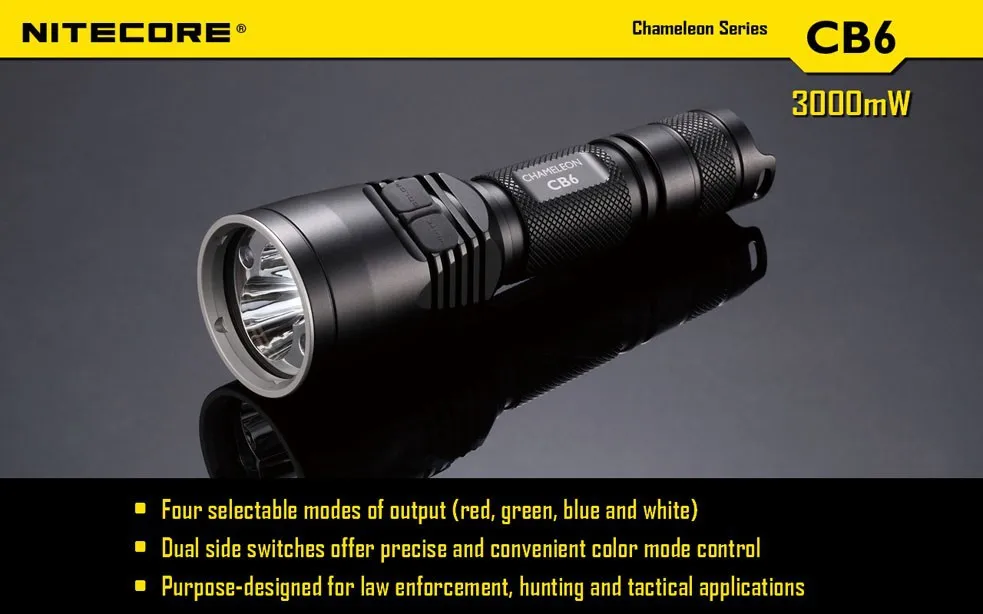 Nitecore cb6 два основных ccree XP-G2 (R5) и CREE XP-E синий светодиодный фонарик Водонепроницаемый + Nitecore nl188 3100 мАч батареи