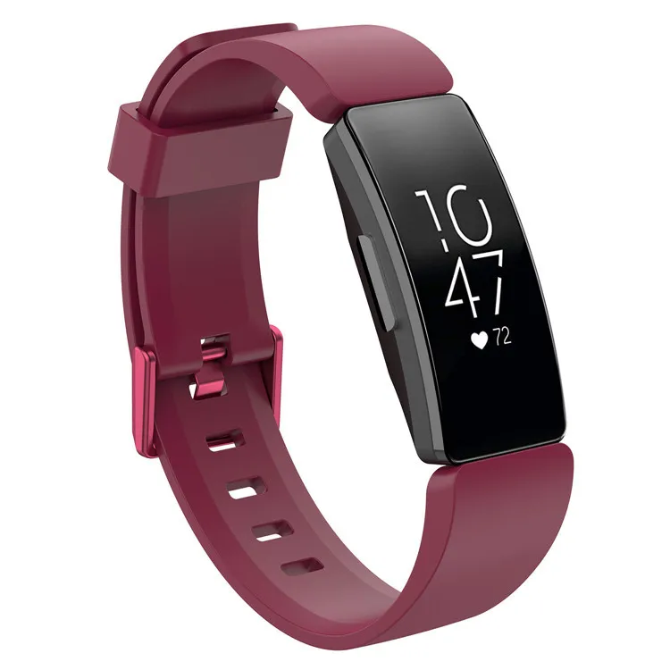 1 шт. сменный ремешок для часов Силиконовый Браслет для Fitbit Inspire/Inspire HR трекер активности Smartwatch - Цвет: wine red