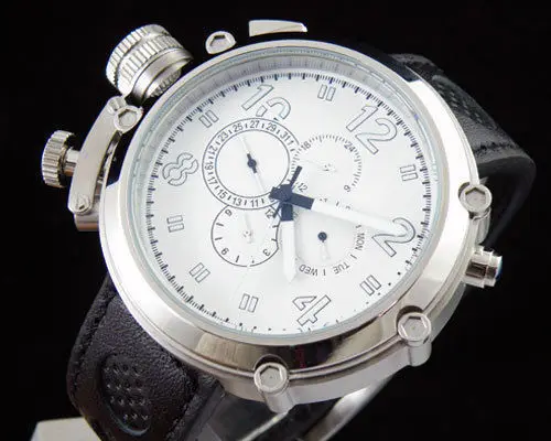 

50mm Parnis white dial Big Face Lefty automatic movement men's watch
